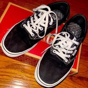 Black and White Iconic Vans Size 9.5